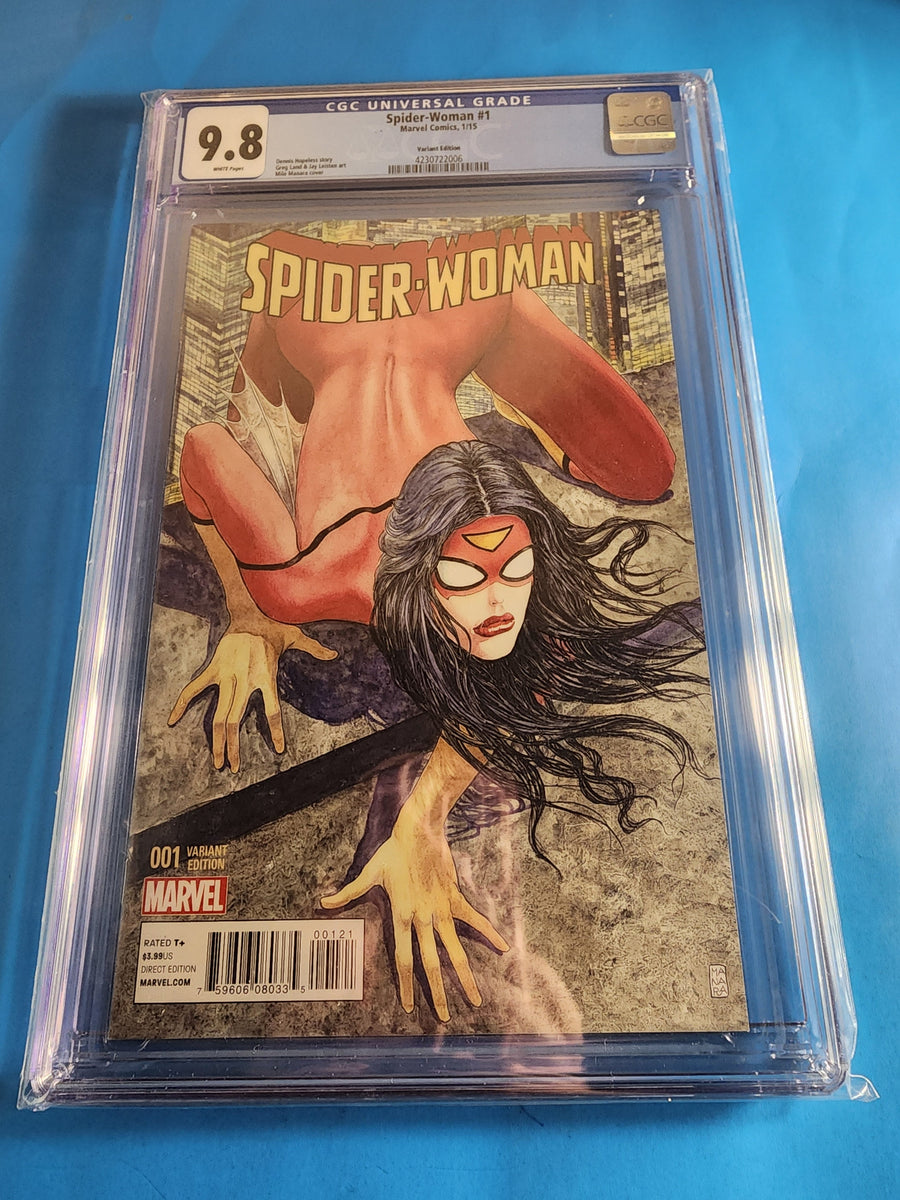 山*賊様 300円スタート！ CUSTOM BORDERLESS 《SPIDER Spider-Woman Vol. 5 # 1 Manara Incentive Variant CGC 9.8 HTF