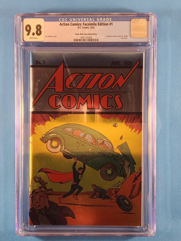Action Comics  # 1 Facsimile Edition NYCC Foil Exclusive  CGC 9.8