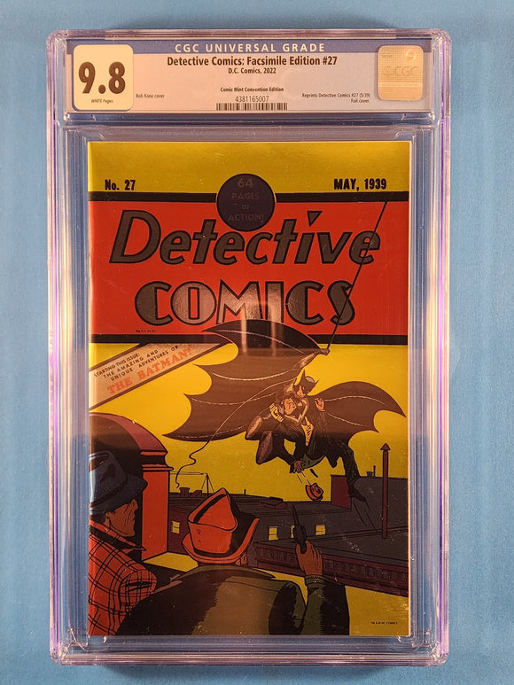 Detective Comics  # 27  Facsimile Edition  NYCC Foil Exclusive  CGC 9.8