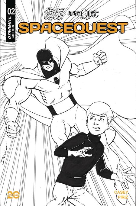 SPACE GHOST JONNY QUEST SPACE QUEST #2 CVR L INC 1:10 MARK BAGLEY LINE ART VAR