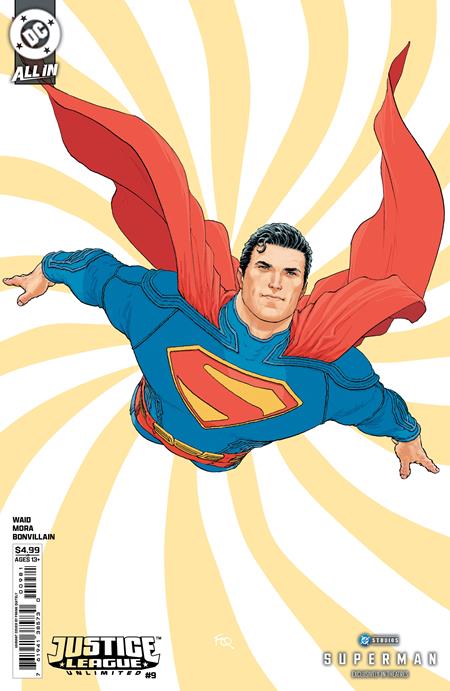 JUSTICE LEAGUE UNLIMITED #9 CVR F FRANK QUITELY SUPERMAN MOVIE CARD STOCK VAR (WE ARE YESTERDAY)