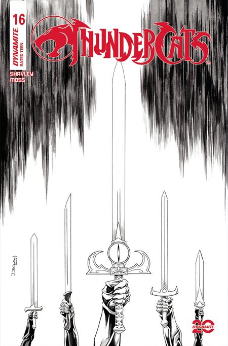 THUNDERCATS #16 CVR P INC 1:10 DECLAN SHALVEY LINE ART VAR