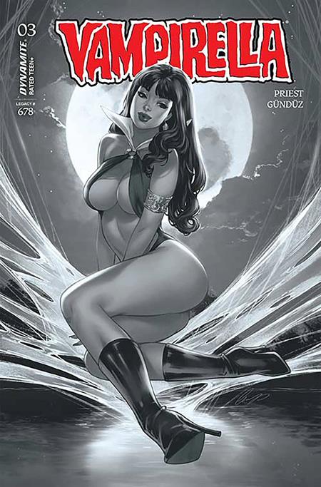 VAMPIRELLA (2025) #3 CVR Z INC 1:7 ELIAS CHATZOUDIS B&W VAR