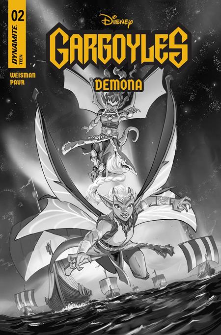 GARGOYLES DEMONA #2 CVR G INC 1:10 FRANK PAUR LINE ART VAR