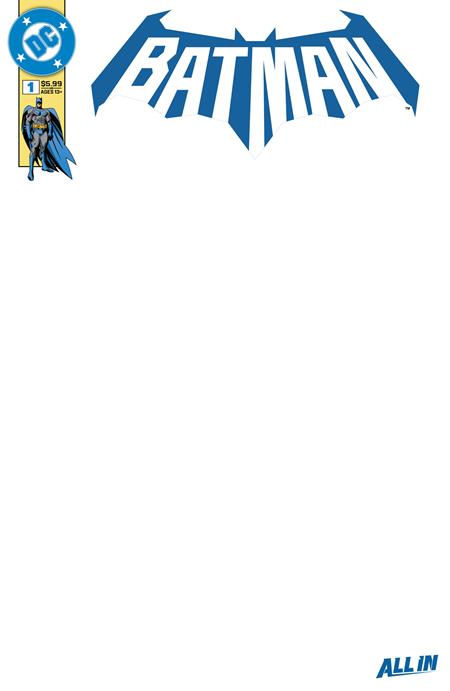 BATMAN #1 CVR K BLANK CARD STOCK VAR  (2025)