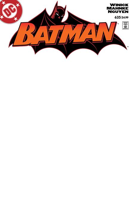 BATMAN #635 FACSIMILE EDITION CVR D BLANK CARD STOCK VAR  (2025)