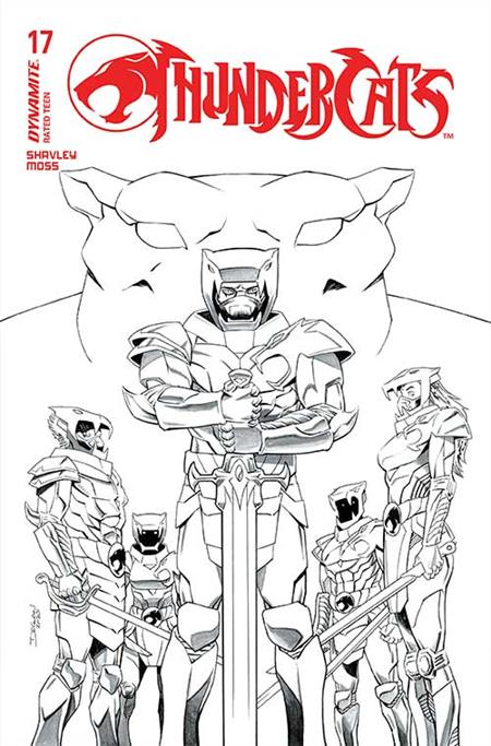 THUNDERCATS #17 CVR N INC 1:10 DECLAN SHALVEY LINE ART VAR
