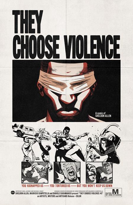 THEY CHOOSE VIOLENCE #5 (OF 5) CVR B CHRIS FERGUSON & MAURICIO CAMPETELLA BLAXPLOITATION FILM HOMAGE VAR  (2025)