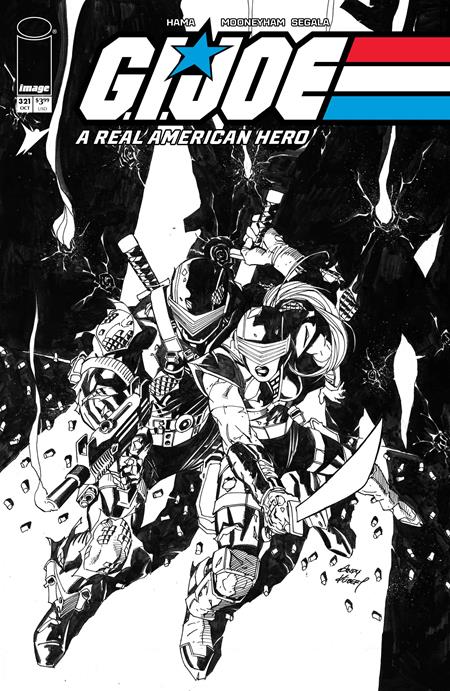 GI JOE A REAL AMERICAN HERO #321 CVR B ANDY KUBERT B&W VAR (2025)
