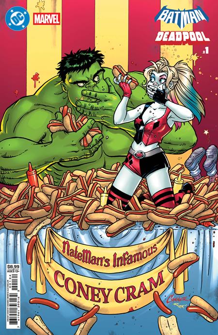 DC MARVEL BATMAN DEADPOOL #1 (ONE SHOT) CVR F AMANDA CONNER HARLEY QUINN HULK CARD STOCK VAR (2025)