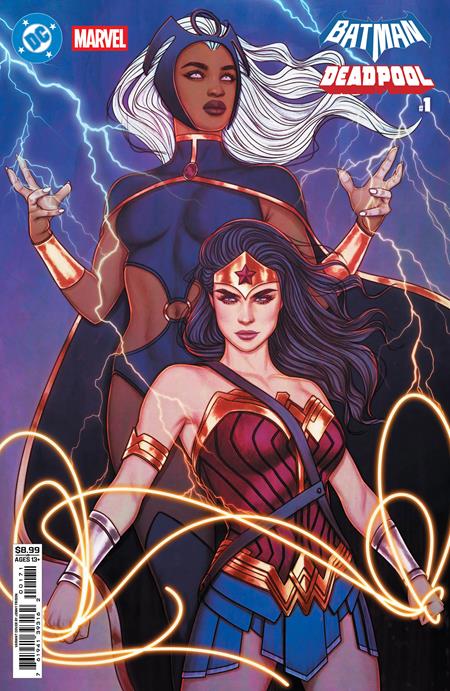 DC MARVEL BATMAN DEADPOOL #1 (ONE SHOT) CVR H JENNY FRISON WONDER WOMAN STORM CARD STOCK VAR (2025)