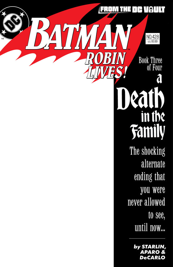 BATMAN #428 ROBIN LIVES OS CVR B BLANK CS VAR