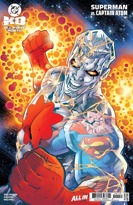 DC K.O. SUPERMAN VS CAPTAIN ATOM #1 (ONE SHOT) CVR E SEAN IZAAKSE CARD STOCK VAR  (2025)