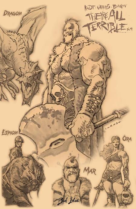 *Pre-Order* THEY'RE ALL TERRIBLE #4 (OF 4) CVR B LEWIS LAROSA CHARACTER SKETCH VAR