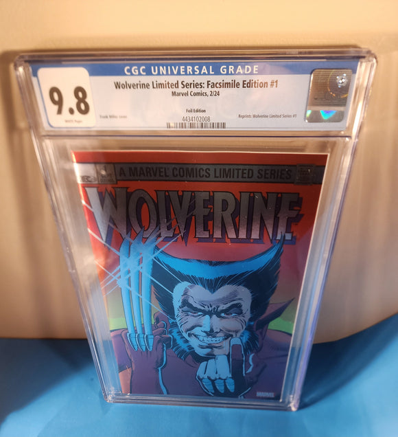 Wolverine Vol. 1  # 1  Foil Facsimile Variant  CGC 9.8