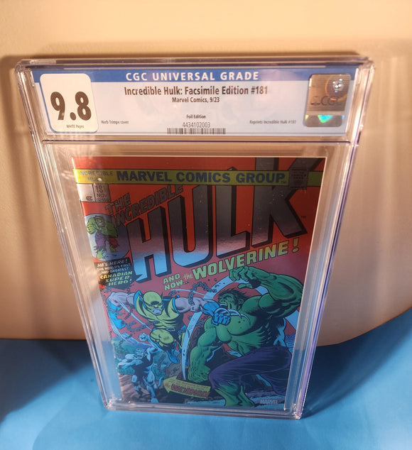 Incredible Hulk Vol. 1  # 181  Foil Facsimiles Variant  CGC 9.8