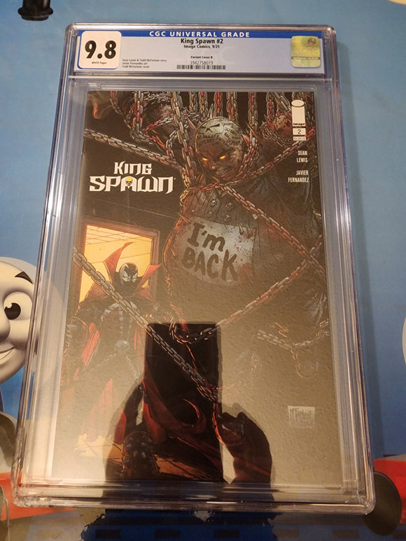 King Spawn  # 2  McFarlane Variant  CGC 9.8  Case Damaged