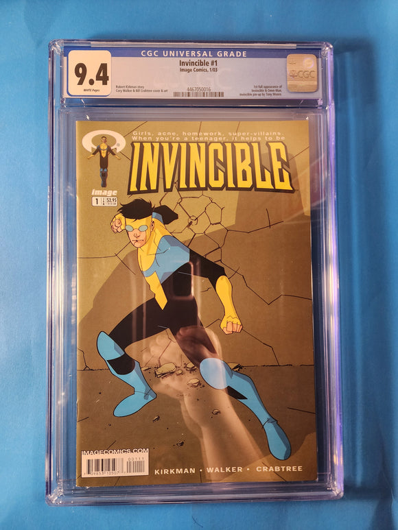 Invincible  # 1  1st Print   CGC 9.4