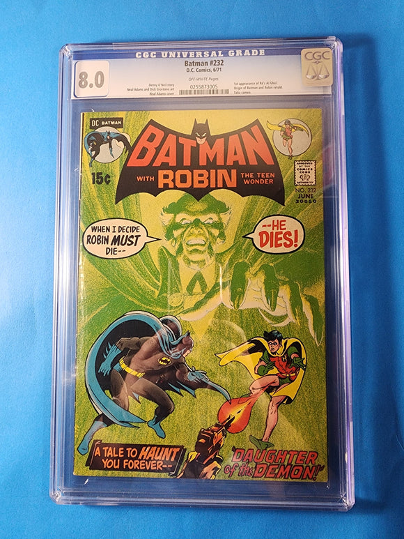 Batman Vol. 1  # 232  CGC 8.0