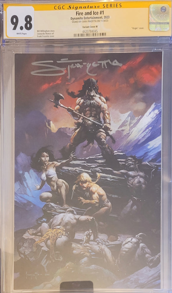 FIRE AND ICE #1 CVR W FRAZETTA MOVIE POSTER ART CGG SGN