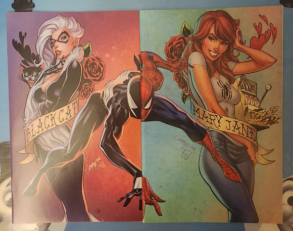 Amazing Spider-Man  Vol. 4  # 801 & Vol. 5  # 1  Connecting Campbell Virgin Variants