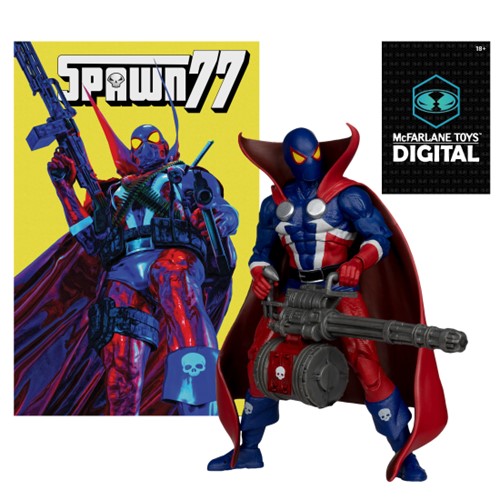 Spawn 77 7-Inch Action Figure with Comic and McFarlane Toys Digital Collectible [Red Platinum Edition]