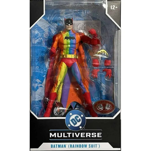 DC Multiverse Detective Comics #241 7-Inch Action Figure Exclusive - Batman Rainbow Suit Red Platinum