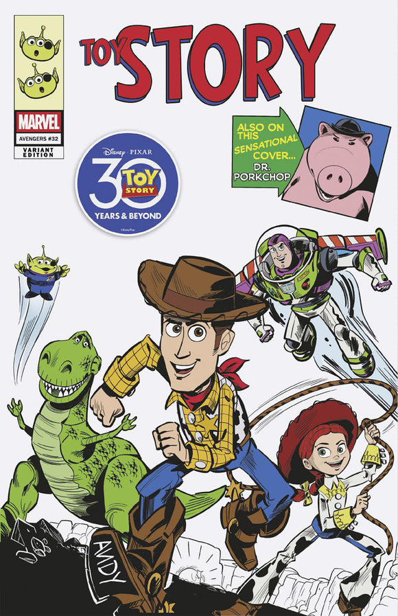 AVENGERS #32 MARCO FORCELLONI PIXAR TOY STORY HOMAGE VARIANT (2025)