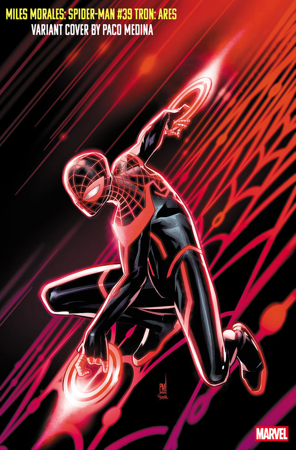 MILES MORALES: SPIDER-MAN #39 PACO MEDINA TRON: ARES VARIANT (2025)