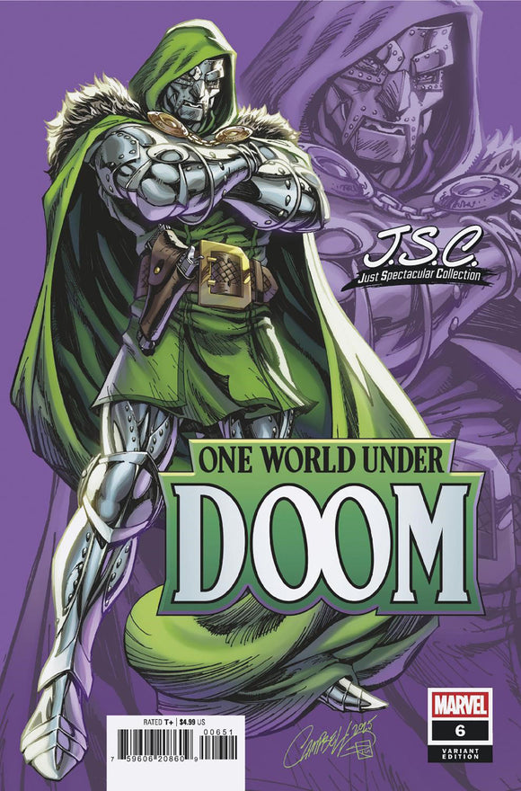 ONE WORLD UNDER DOOM #6 J. SCOTT CAMPBELL JUST SPECTACULAR COLLECTION VARIANT