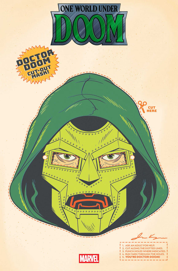 ONE WORLD UNDER DOOM #7 RETRO HALLOWEEN MASK VARIANT (2025)