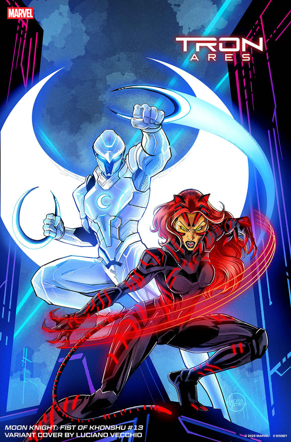 MOON KNIGHT: FIST OF KHONSHU #13 LUCIANO VECCHIO TRON: ARES VARIANT (2025)