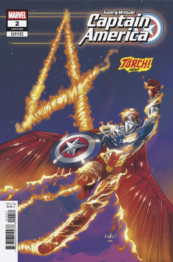 *Pre-Order* SAM WILSON, CAPTAIN AMERICA #2 DAVID MESSINA TORCH! VARIANT