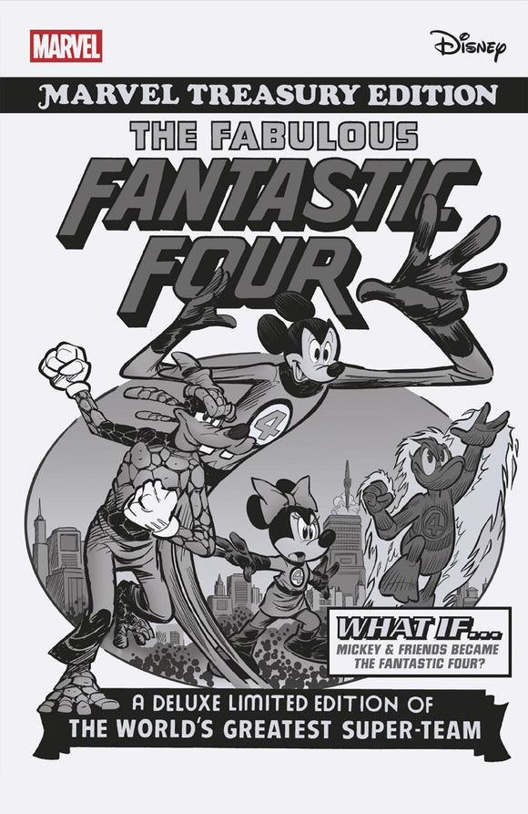 FANTASTIC FOUR #2 ALESSANDRO PASTROVICCHIO BLACK AND WHITE DISNEY WHAT IF? FANTASTIC FOUR HOMAGE VARIANT [1:100]  *(VF/NM)*