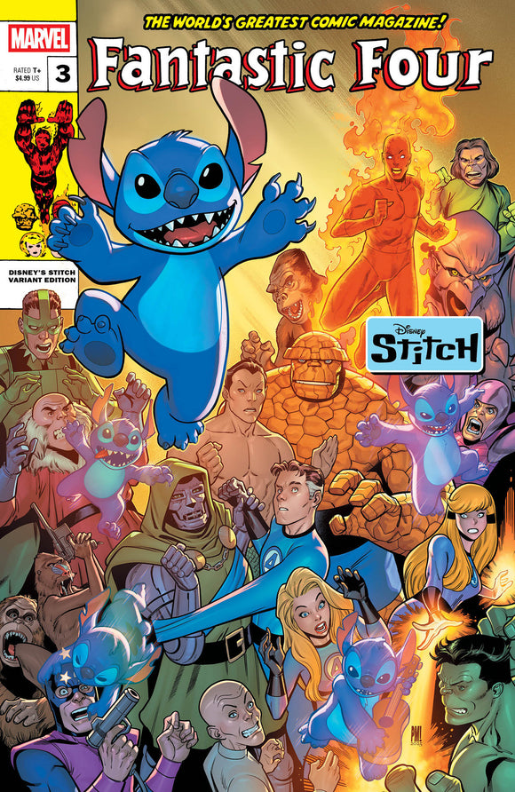 FANTASTIC FOUR #3 PACO MEDINA DISNEY STITCH VARIANT [DOOM] (2025)