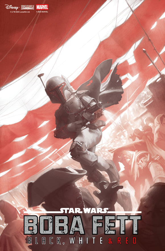 STAR WARS: BOBA FETT - BLACK, WHITE & RED #2 MIGUEL MERCADO VARIANT (2025)