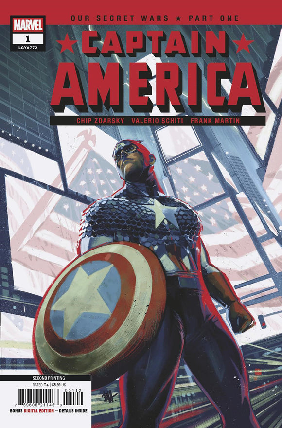 CAPTAIN AMERICA #1 BEN HARVEY 2ND PRINTING VARIANT