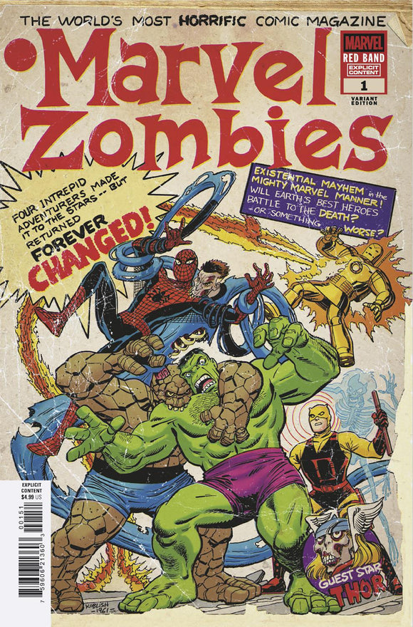 MARVEL ZOMBIES: RED BAND #1 SCOTT KOBLISH RETRO ZOMBIE VARIANT [POLYBAGGED] (2025)