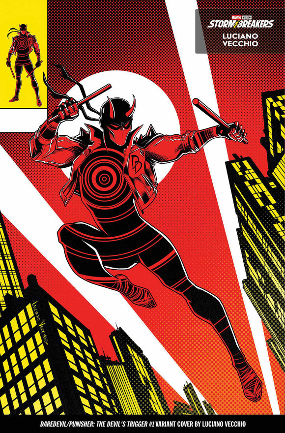 DAREDEVIL/PUNISHER: THE DEVIL'S TRIGGER #1 LUCIANO VECCHIO FROM THE CHAOS A COSTUME VARIANT (2025)