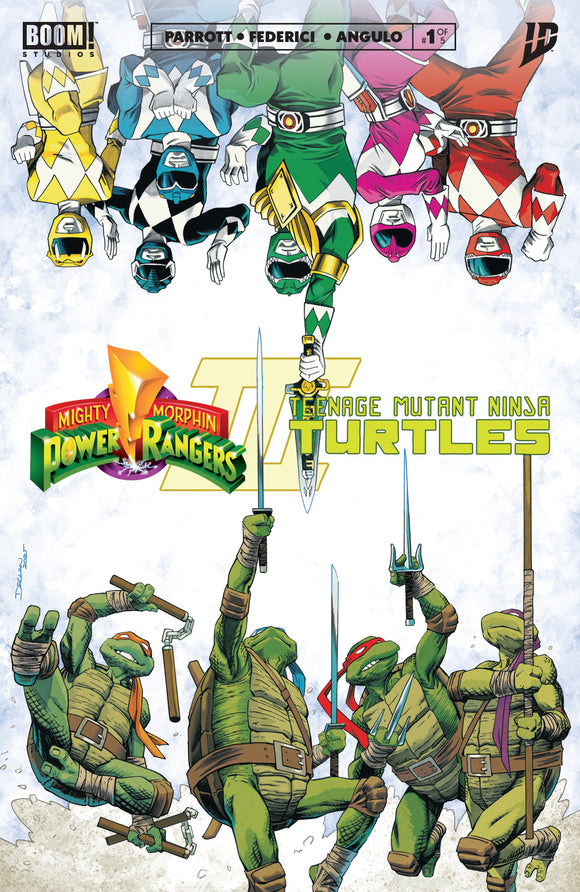 Mighty Morphin Power Rangers/ Teenage Mutant Ninja Turtles III #1 N FOC Reveal Variant (Dressed, Shalvey)