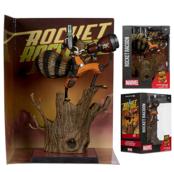 Marvel Rocket Racoon 1:6th Scale Collectible with Scene (Rocket Racoon: A Chasing Tale #1)