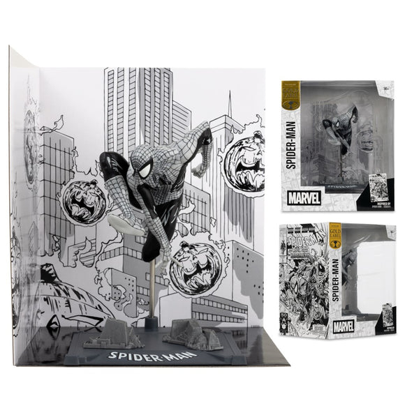 Marvel Spider-Man (Line Art) 1:10th Scale Collectible with Scene (Spider-Man #6) Gold Label