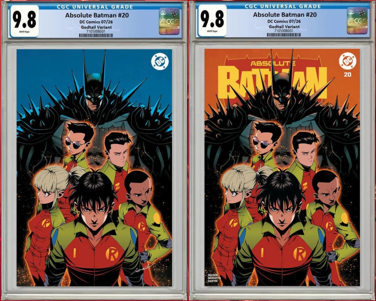 ABSOLUTE BATMAN #20 GODTAIL 'ROBINS' TRADE/VIRGIN VARIANT SET LIMITED ...