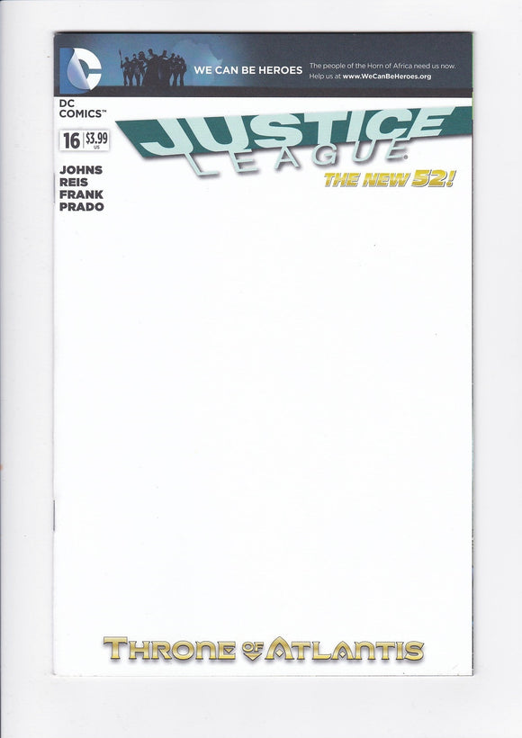 Justice League Vol. 2  # 16  Blank Variant