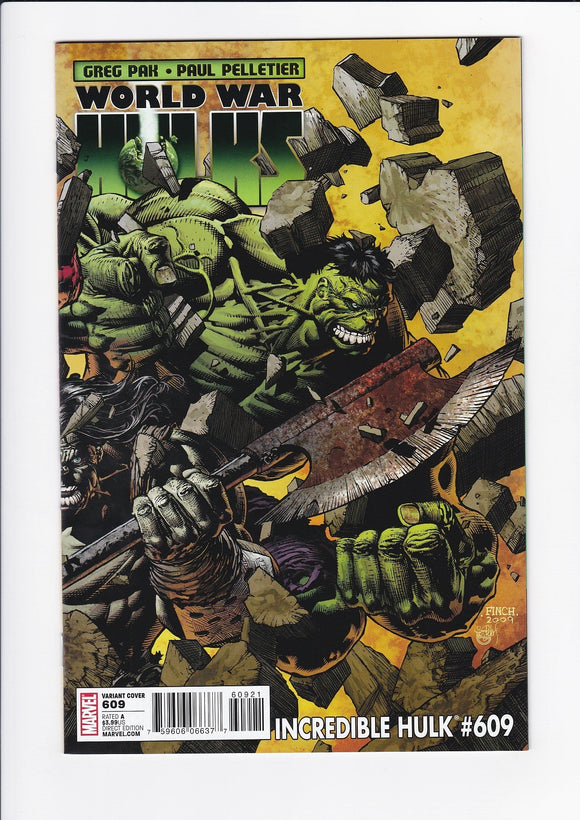 Incredible Hulk Vol. 1  # 609  1:25 Incentive Finch Variant