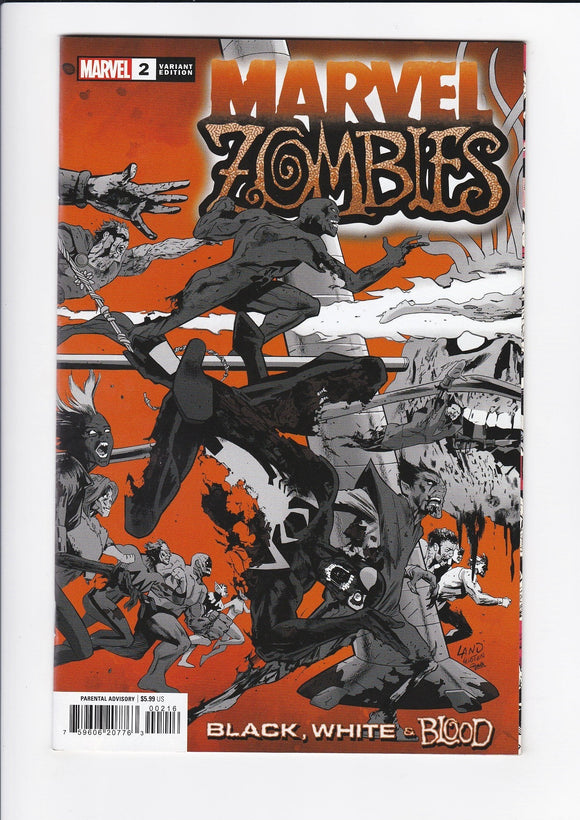 Marvel Zombies: Black, White & Blood  # 2  Land  1:50  Incentive Variant