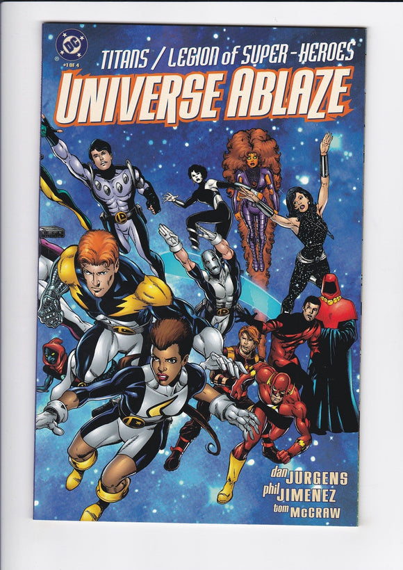 Titans / Legion of Super-Heroes: Universe Ablaze  # 1-4  Complete Set