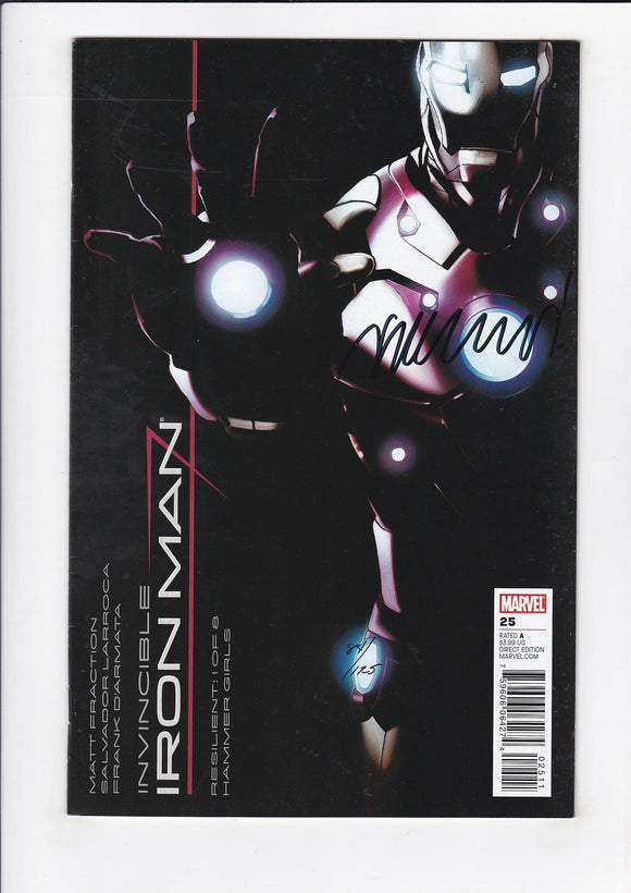 Invincible Iron Man Vol. 2  # 25  Aoki Varinat  Signed by Matt Fraction