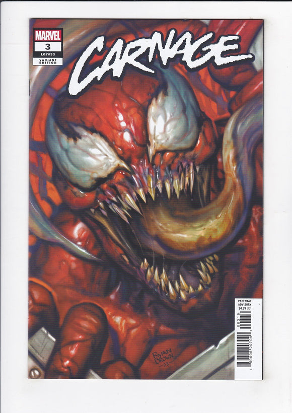 Carnage Vol. 4  # 3  Brown 1:25 Incentive Variant
