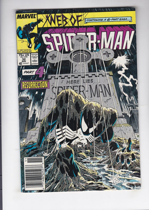 Web of Spider-Man  Vol. 1  # 32  Newsstand  (1987)